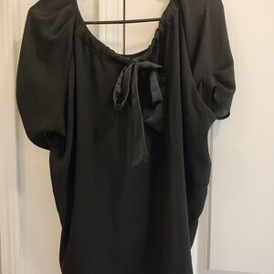 Black silk blouse